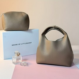 HOUSE OF LITTLEBUINNY • Versatile Modern Women's Crossbody Bag • Convertible Handbag/Clutch Purse with Detachable Strap • Synthetic Faux Leather Everyday & Formal Bag in Black/White/Beige • Minimalist Shoulder Bag for Casual Formal Outfits • Sleek Durable Fashionable Tote • Trendy Sturdy No-Padding Construction • Compatible with Office Women