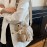 New Luxury Design - Cute Rabbit-Shaped Shoulder Bag with Removable Strap, Light Blue, Elegant Zipper Closure, Polyester Lining, Perfect for Formal & Casual Occasions, Formal Occasion Bag | Playful Accessory | Durable Zipper Closure, Cute Rabbit Accessories