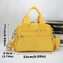 [Lightweight Messenger Bag] Lightweight Nylon Women's Messenger Bag | Durable, Adjustable Wide Shoulder Strap, Large Capacity, Multiple Pockets, Scratch-Resistant and Wear-Resistant Material