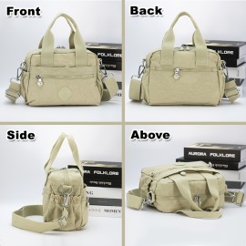 [Lightweight Messenger Bag] Lightweight Nylon Women's Messenger Bag | Durable, Adjustable Wide Shoulder Strap, Large Capacity, Multiple Pockets, Scratch-Resistant and Wear-Resistant Material