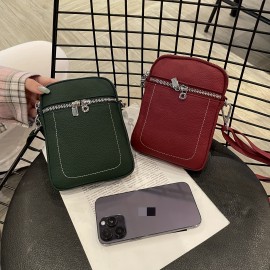 Women'S Mini Crossbody Bag | Genuine Leather | Beige | Zipper Closure | Adjustable Strap | Multi-Color Options | Durable & Stylish for Everyday Use, Small Crossbody Bag