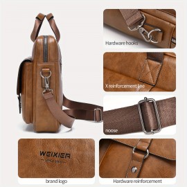Men's Crossbody Bag - New Business Briefcase, Large Capacity Laptop Backpack with Premium Design, Minimalist Shoulder Tote for Men
