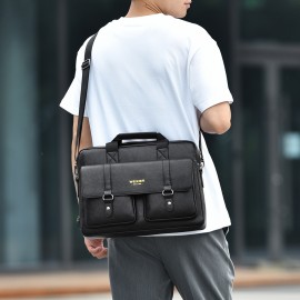 Men's Crossbody Bag - New Business Briefcase, Large Capacity Laptop Backpack with Premium Design, Minimalist Shoulder Tote for Men