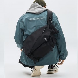 Casual Men's Crossbody Messenger Bag, Durable Laptop Bag
