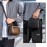 Men'S Minimalist Shoulder Bag, Black Crossbody Messenger Handbag with Adjustable Strap for Daily Commute, No Wash, No Print Design