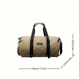 Men's Large Capacity Gym Duffel Bag - Sleek Black Adjustable Shoulder Straps, Durable Fabric for Travel, Business & Daily Commute - Spacious Sport Bag with Multiple Compartments, Gym Bag, Highend Texture, Workout Gear, Modern Design, Premium Material, Fitness Enthusiasts