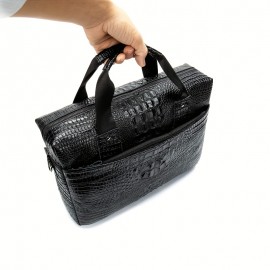 [Cowhide Leather | Briefcase] 14inch Cowhide Leather Men's Briefcase | Business HandBag Laptop Computer Bag Crossbody Bag | Men's Shoulder Bag Husband Gift