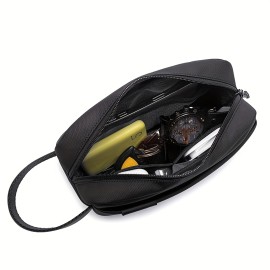 [Trendy Men's Clutch Bag] Trendy Men's Urban Clutch Bag - Fashionable Toiletry Bag for Vocation Travel & Business Trips - Cosmetic Shaver Storage