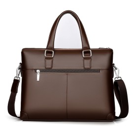 [Stylish Business Briefcase] Stylish Men's Sleek Minimalist Briefcase | Adjustable Strap & Ergonomic Handle, Black Business Laptop Bag for Daily Commute, Office & Professional Use - Professional Laptop Bag, Computer Bag