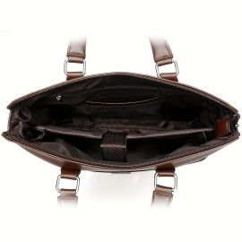 [Stylish Business Briefcase] Stylish Men's Sleek Minimalist Briefcase | Adjustable Strap & Ergonomic Handle, Black Business Laptop Bag for Daily Commute, Office & Professional Use - Professional Laptop Bag, Computer Bag