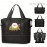 1pc Men's Stylish Large Capacity Yoga Gym Tote Bag with Pomeranian & Floral Design, Wet/Dry Separation, Black Fabric Handbag for Daily Use & Fitness