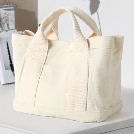 Large Capacity Tote Bag - Beige/ Tan/Black/ - Spacious Everyday Handbag with Sturdy Handles for Work, Travel, School, Shopping - Minimalist Professional & Casual Purse - Easy-Clean Design, Versatile Carryall, Simple Aesthetic, Durable Construction, Spacious Carryall, Office Workers, Women'S Bag, Tote Bag For Women, Travel Bag, Gym Bag, Travel Luggage Bag, Shopping Bag