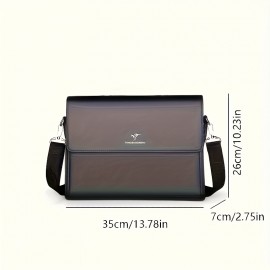 Men's Black Business Briefcase with Golden Embossed Logo, Top Handle & 43.31