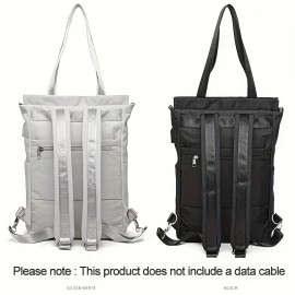 Adjustable Strap Laptop Backpack - Durable Nylon, Zipper Closure, Multiple Compartments, Casual Style, High School Backpack, Casual Backpack | Adjustable Strap Bag | Zippered Backpack