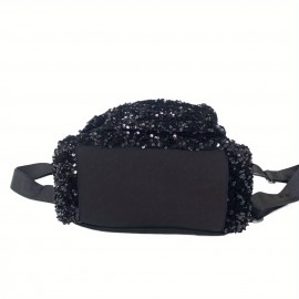 Women's Fashion Retro Sequin Cool Tote Bag, Front Pocket Y2K Hot Backpack, Shiny Street Style Spliced City Pack for Work Commute Dating Parties with Large Capacity Multi-Pockets Shoulder Crossbody, Dating Accessory, Party Backpack, Streetwear Accessory, Retro Fashion, Nylon Tote, Multipocket Bag, Crossbody Bag, Young Professionals