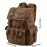 Vintage backpack men's oil wax canvas travel laptop bag outdoor casual crazy horse leather leather hiking bag