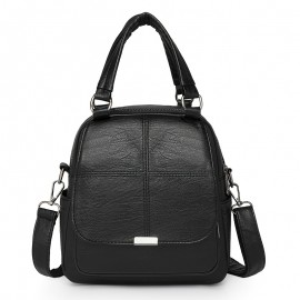 Taole Women's Vintage PU Convertible Handbag/Backpack - Adjustable & Detachable Strap, -Tone Hardware, Multi-Way Carry (Crossbody/Backpack) - Beige/White/Khaki/Red/Black, Zipper Closure for //Travel