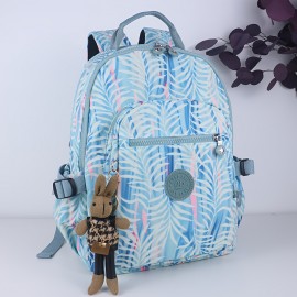 Women'S Large Capacity Laptop Backpack with Cute Rabbit Pendant - Nylon Travel Backpack, Multi-Pocket School, Work, Commute Backpack with Adjustable Strap, Backpack for Travel