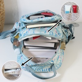 Women'S Large Capacity Laptop Backpack with Cute Rabbit Pendant - Nylon Travel Backpack, Multi-Pocket School, Work, Commute Backpack with Adjustable Strap, Backpack for Travel