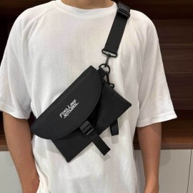 Father'S Day Gift Nylon Crossbody Bag with Tool Pattern, Multi-Functional Layered Design, Adjustable Strap, Machine Washable - Ideal for Daily Commute, Commuter Bag | Functional Design | Durable Strap, Crossbody Bag