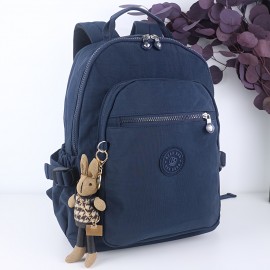 Women'S Large Capacity Laptop Backpack with Cute Rabbit Pendant - Nylon Travel Backpack, Multi-Pocket School, Work, Commute Backpack with Adjustable Strap, Backpack for Travel