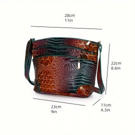[Large Capacity] Crocodile Pattern Women's Bag | Versatile and Stylish | Large Capacity Crossbody Bag