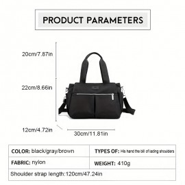 [Fashion Shoulder Bag] European And American Fashion Lady Crossbady Bag Joker Nylon Inclined Shoulder Bag Handbag And Contracted More Leisure Bag Handbag Single Shoulder Bag