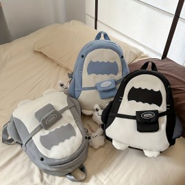 Women's Cute Backpack - Lightweight Mini Daypack with Adjustable Strap & Zipper Closure, Compact Everyday Bag for School, Travel, Work - Durable Nylon Backpack in Black/, Hand Washable, Mini Backpack, Casual Outings, Trendy Accessory, Easy Maintenance, Versatile Carryall, Daily Commute, Minimalist Design, Sturdy Construction, Student Essentials