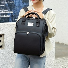 Multi-Pocket Foldable Multi-Functional Backpack, Large Capacity Women's Shoulder Bag, Stylish Storage Backpack, Baptism Gift