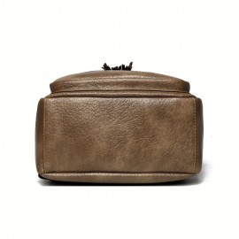 Women's Large Capacity Backpack - Backpack with Adjustable Shoulder Straps & flap closure, Elegant Brown-like, for Travel, Work, School - Everyday Carryall Bag, Versatile Carryall, Sophisticated Look, Highquality Finish, Functional Tassel, Professional Women